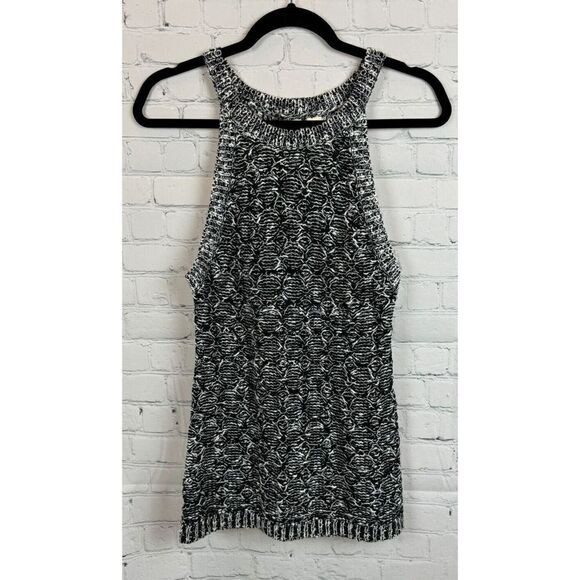MOTH ANTHROPOLOGIE gray melange knit halter neck sleeveless top sweater XS - Picture 1 of 5